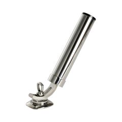 Universal adjustable fishing rod holder in stainless steel