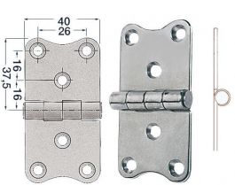 Hinge standard pin 75x40 mm Osculati